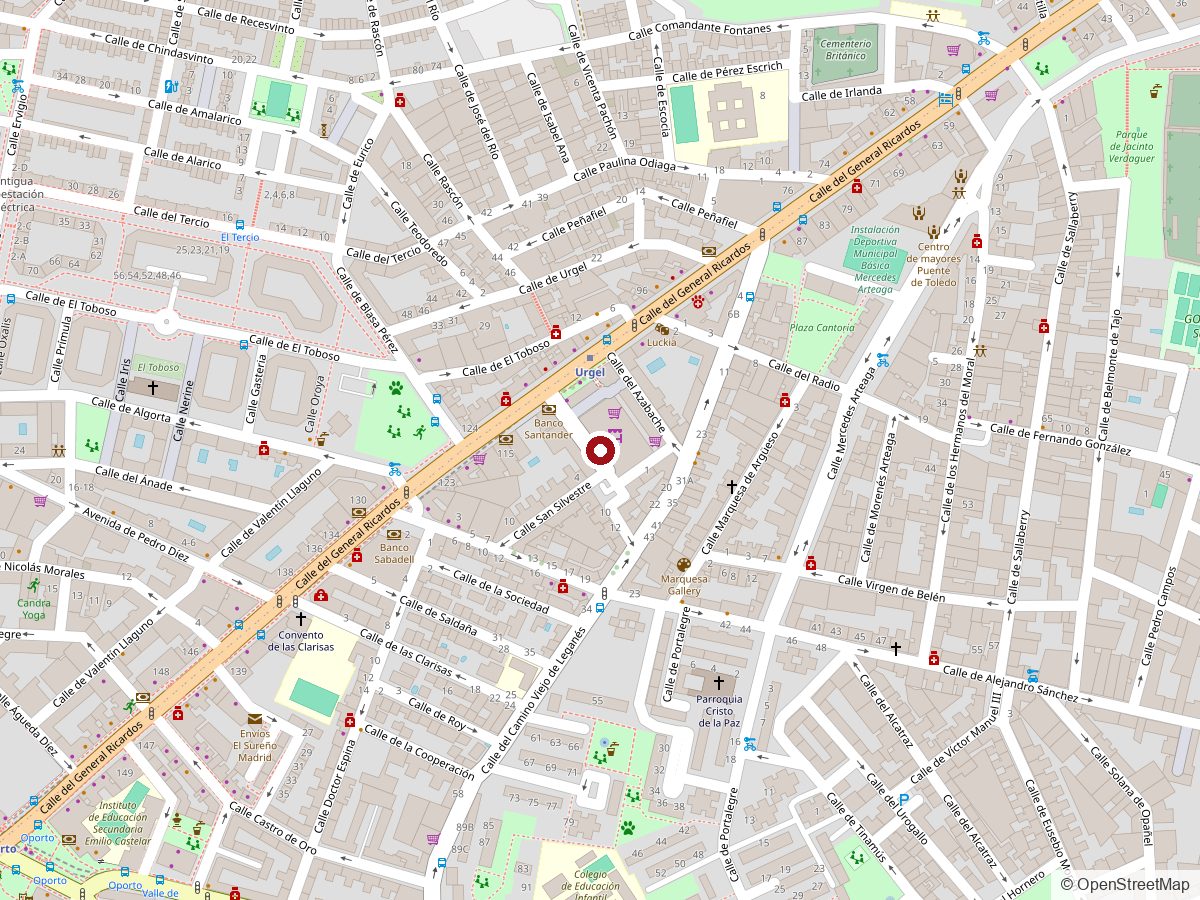 Plano de situación: Mercado de San Isidro, puesto 6, calle San Patricio 1, 28019 Madrid